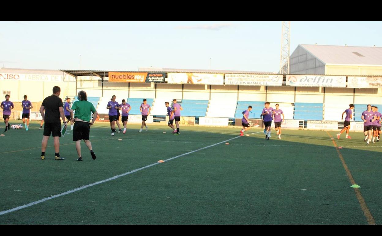 Una de las sesiones de entrenamiento del Arroyo CP. 