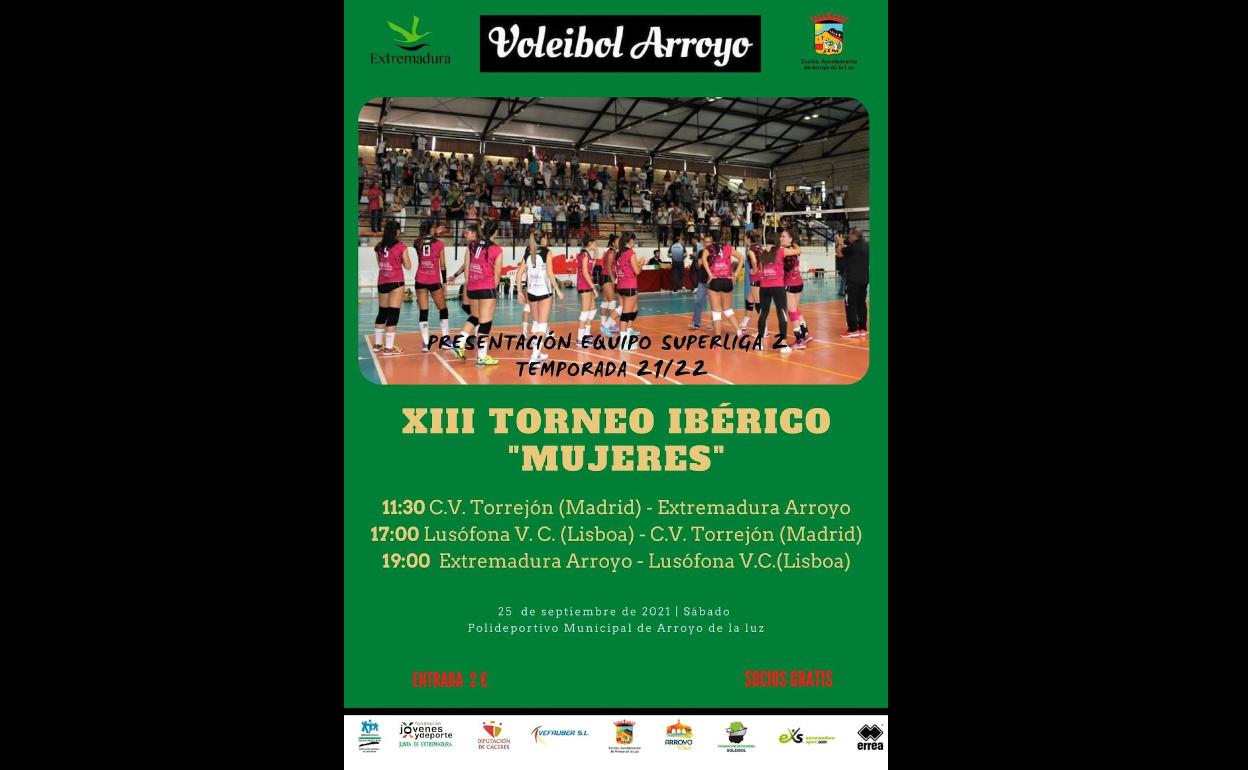 El club de voleibol Arroyo celebra el XIII Torneo Ibérico 'Mujeres'