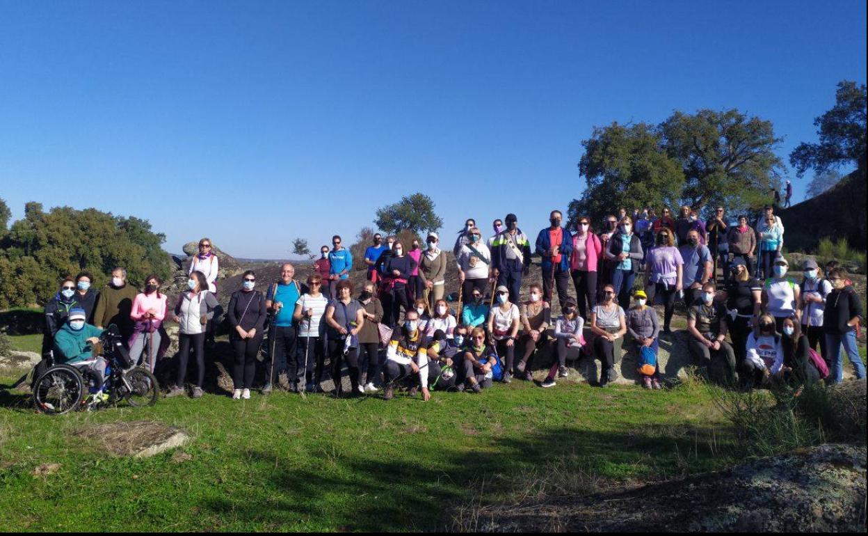 Participantes en la ruta. 