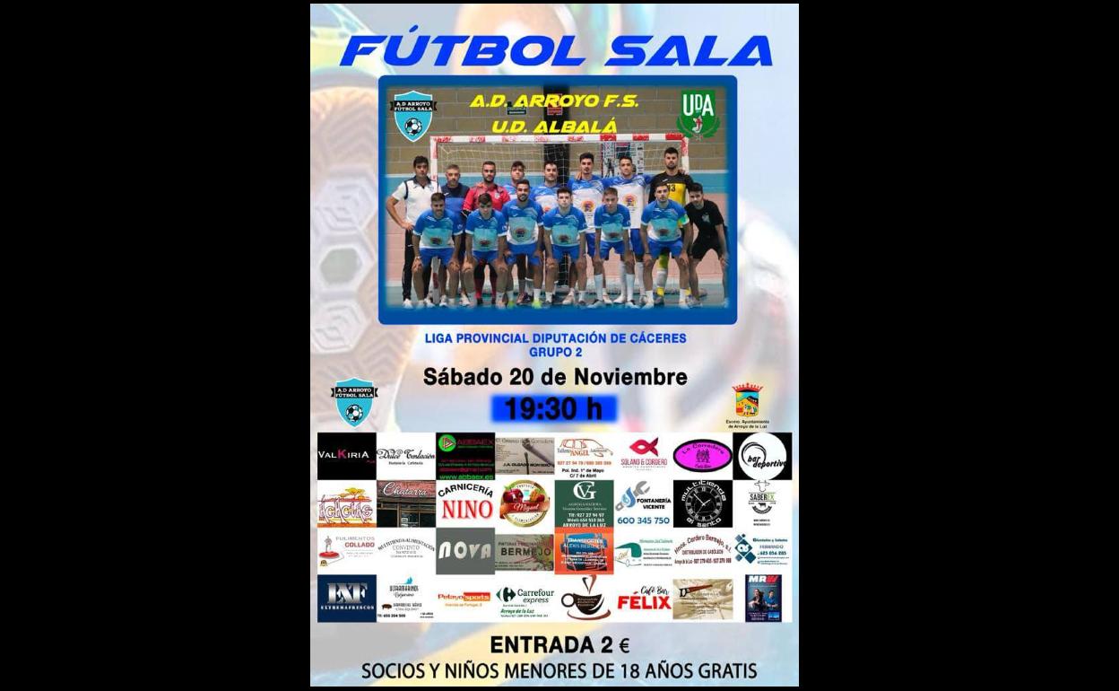 El Arroyo FS recibe en casa al UD Albalá