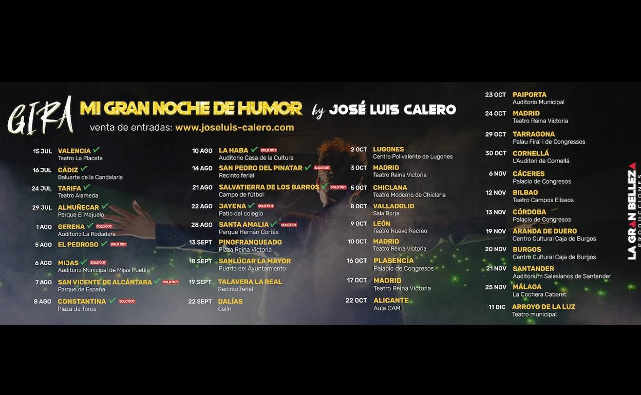 El Cine-Teatro de Arroyo de la Luz recibe al cómico andaluz José Luis Calero