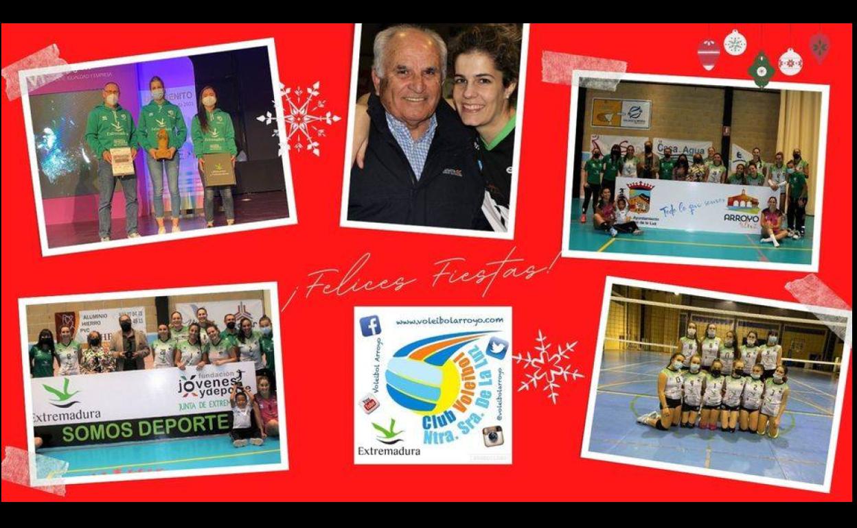 Felicitación de Navidad del club de voleibol de Arroyo de la Luz. 