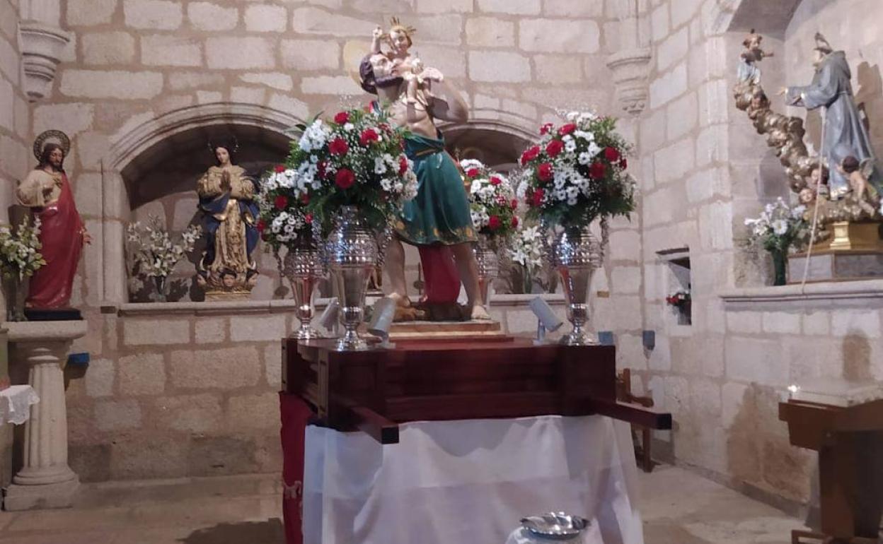 San Cristóbal en la iglesia de la Constitución. 