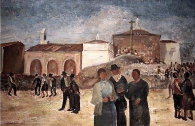 Imagen secundaria 1 - «Plaza de pueblo extremeño» de Juan José Narbón. 