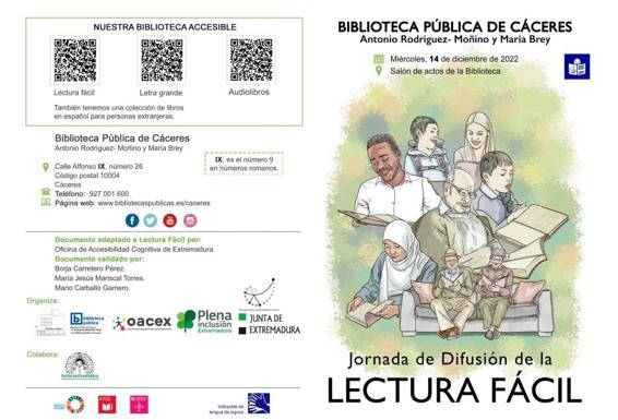 Imagen principal - La biblioteca arroyana estará en la jornada de difusión de lectura fácil en Cáceres