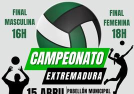 Arroyo de la Luz acogerá la Fase Final del Campeonato de Extremadura Juvenil de voleibol