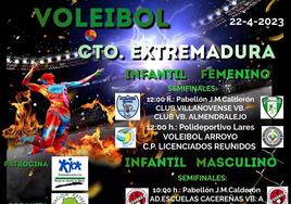 Las infantiles del voleibol arroyano se juegan el campeonato en Villanueva de la Serena
