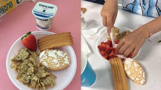 Los escolares de Arroyo de la Luz disfrutan de los desayunos saludables