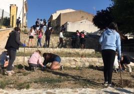 Los alumnos durante la celebración de la actividad.