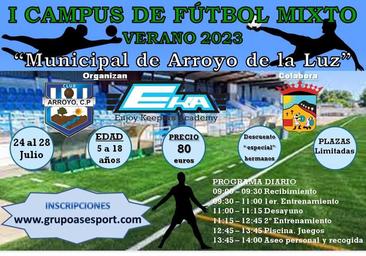 Arroyo de la Luz acoge el Campus de Fútbol Mixto Verano 2023