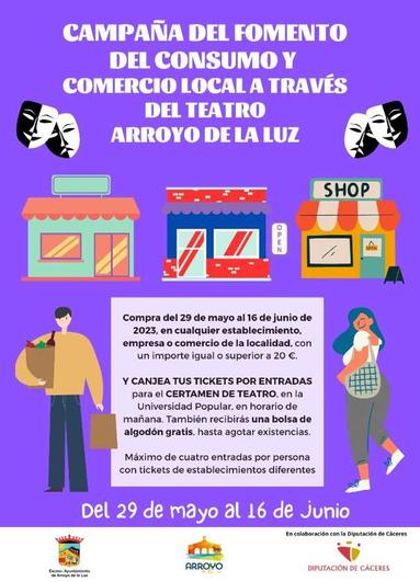 Comprar en Arroyo de la Luz te lleva al teatro