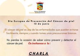 El Corral de Comedias acoge una charla sobre el cáncer de piel