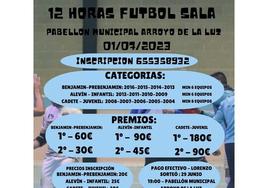 25 equipos participarán en el Torneo 12 Horas de Fútbol Sala