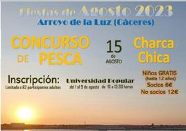 Inscripciones para el Concurso de Pesca Charca Chica