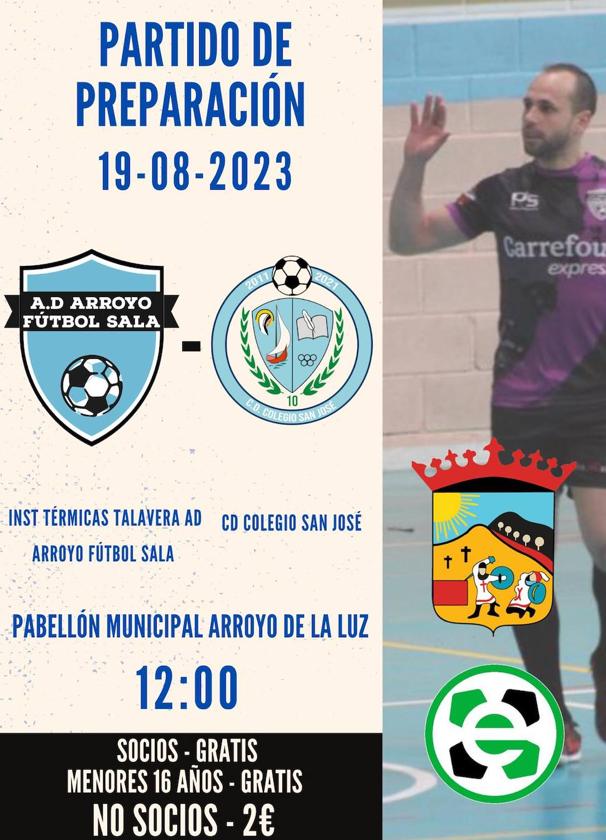 El Inst. Térmicas Talavera AD Arroyo FS se enfrenta al CD Colegio San José