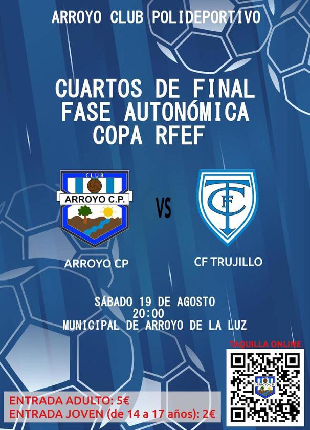 El Arroyo CP recibirá al CF Trujillo para los cuartos de final de la Copa Federación