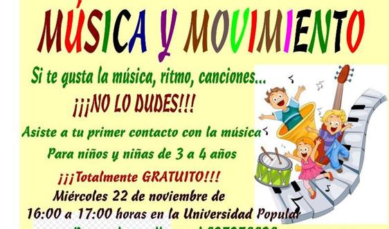 Inscripciones para el taller de música y movimiento