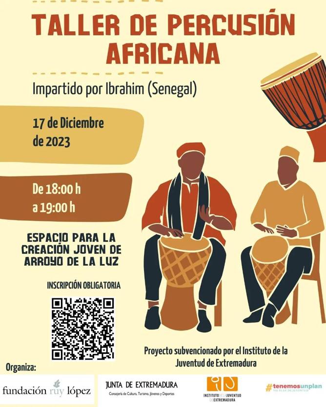 El ECJ organiza un nuevo Taller de Percusión Africana