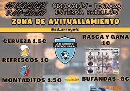 Los asistentes al I Torneo de Navidad de Fútbol Sala contarán con zona de avituallamiento