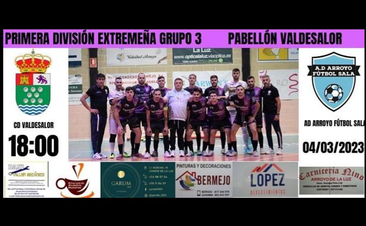El Arroyo FS se enfrenta al Valdesalor por el primer puesto de la clasificación