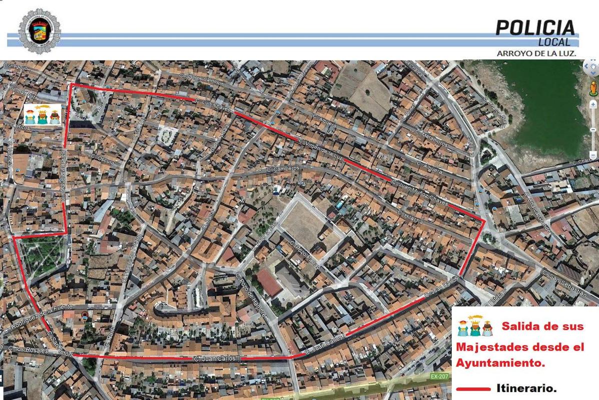 Varias calles se cerrarán al tráfico para el paso de la Cabalgata de Reyes
