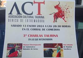 III Charlas de la Asociación Cultural Taurina Dehesa de Extremadura