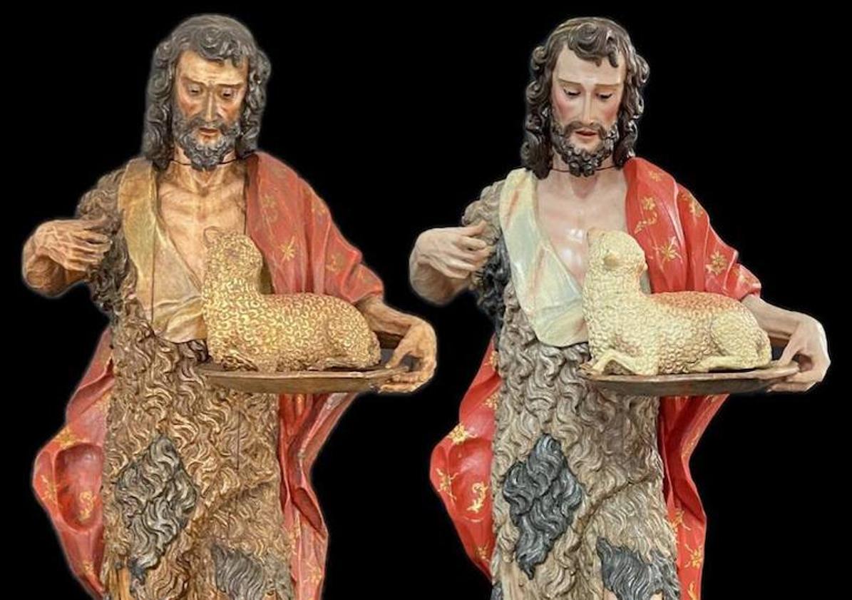 Imagen principal - Diferencias entre el antes y después de la restauración.