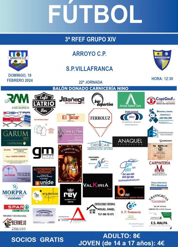 El Arroyo CP recibe al Villafranca