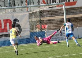 El portero arroyano en una de las paradas de la tarde.