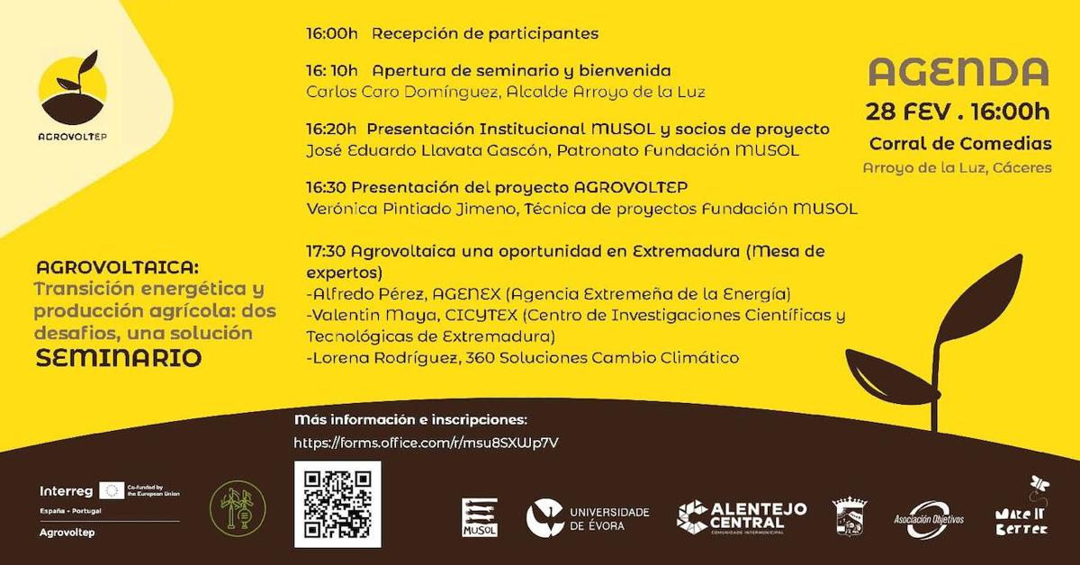 Imagen principal - El Corral de Comedias de Arroyo de la Luz acoge el seminario Agrovoltep