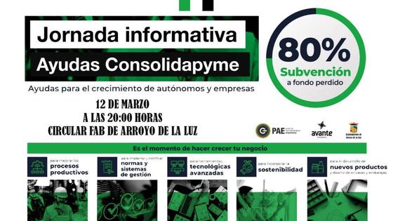 El Circular Fab de Arroyo de la Luz acoge una jornada informativa sobre las ayudas Consolidapyme