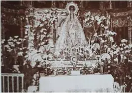 La Virgen de la Luz en la Parroquia de la Asunción en la década de 1960.