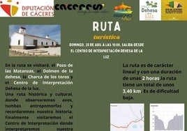 Una ruta turística recorrerá lugares emblemáticos de la dehesa arroyana