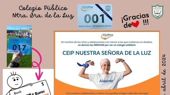 El colegio Ntra. Sra. de la Luz recauda una importante cantidad de dinero para la Fundación Aladina
