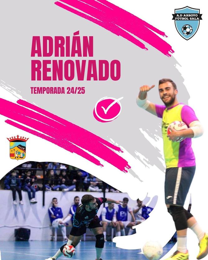 Adrián Narciso renueva con el Arroyo FS