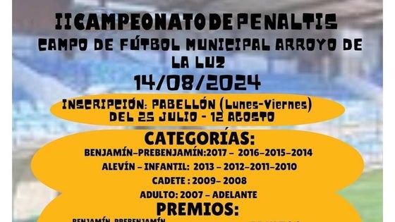 Últimos días para inscribirse en el Campeonato de Penaltis