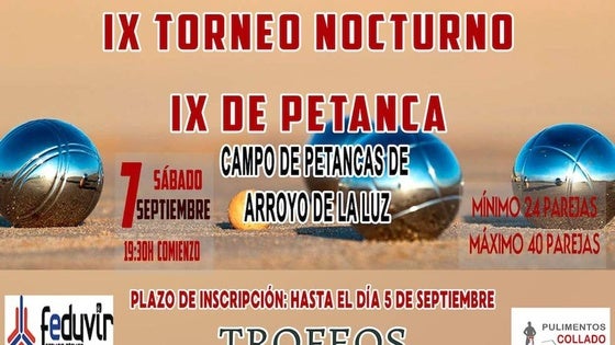 Últimos días de inscripciones para el IX Torneo Nocturno de Petanca
