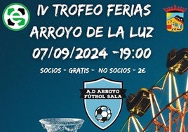 Arroyo FS y CD Cristo de Serradilla se enfrentarán en el Torneo de Fútbol Sala Ferias de Arroyo de la Luz