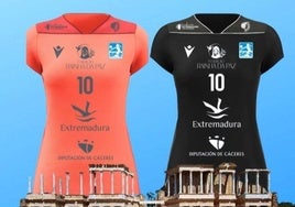 Nuevas equipaciones del club de voleibol de Arroyo de la Luz.