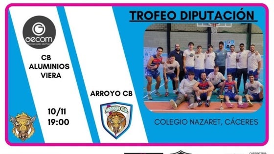 El Arroyo CB intentará puntuar frente al CB Aluminios Viera