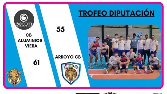 Al Arroyo CB se les escapó el partido frente al CB Aluminios Viera por solo 6 puntos