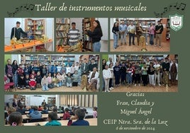 Alumnos del colegio Ntra. Sra. de la Luz participan en un taller de instrumentos musicales
