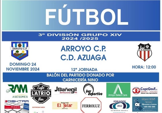 El Arroyo CP reciben en casa al Azuaga