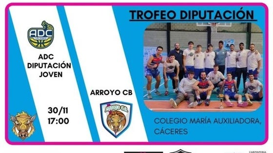 El Arroyo CB se desplaza para enfrentarse al ADC Diputación Joven