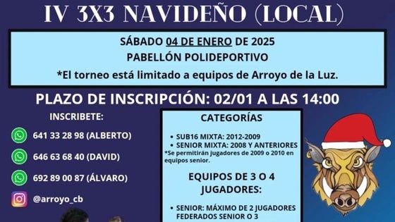 Llega la cuarta edición del 3x3 Navideño Local