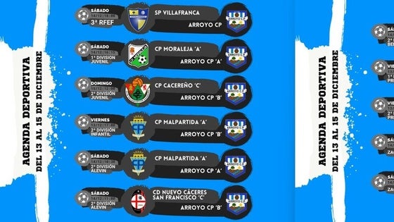 Calendario de fútbol para el fin de semana