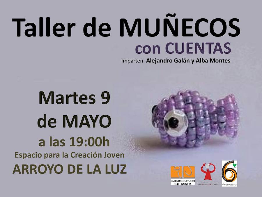 Esta tarde a las 19.00 horas nueva sesión del taller de muñecos con cuentas