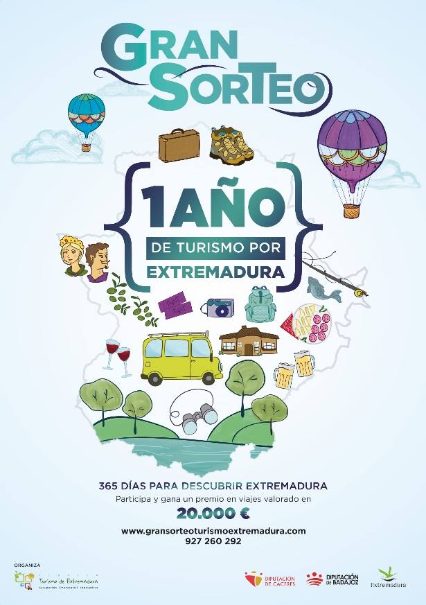 La Oficina de Turismo dispone de boletos para un sorteo de un año de turismo por Extremadura