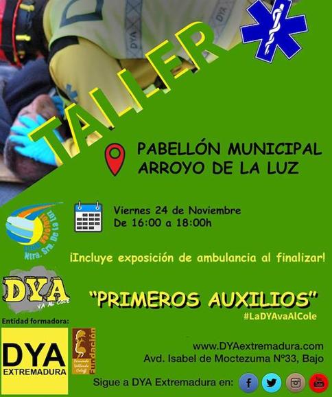 DYA Extremadura organiza una charla taller sobre Primeros Auxilios