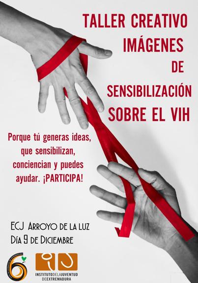 Taller Creativo de Imágenes de sensibilización sobre el VIH en el ECJ de Arroyo de la Luz